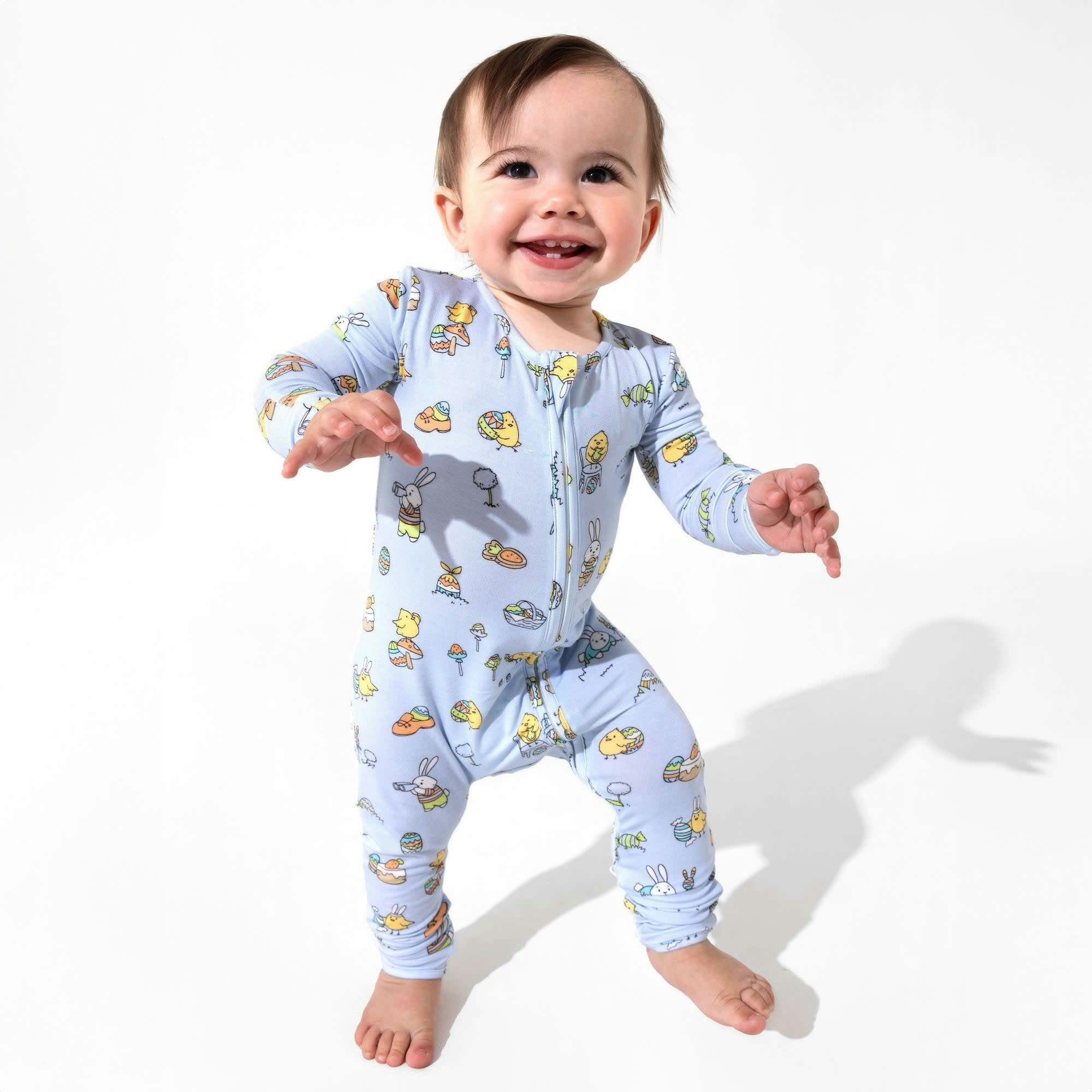 Easter Blue Bamboo Convertible Footie