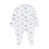 Roller Pups Boy  Pima Cotton Baby One-Piece Pajamas