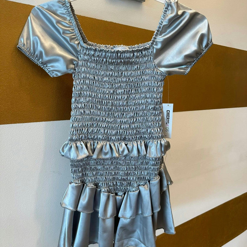 Kids Amber Smocked Ruffle Dress