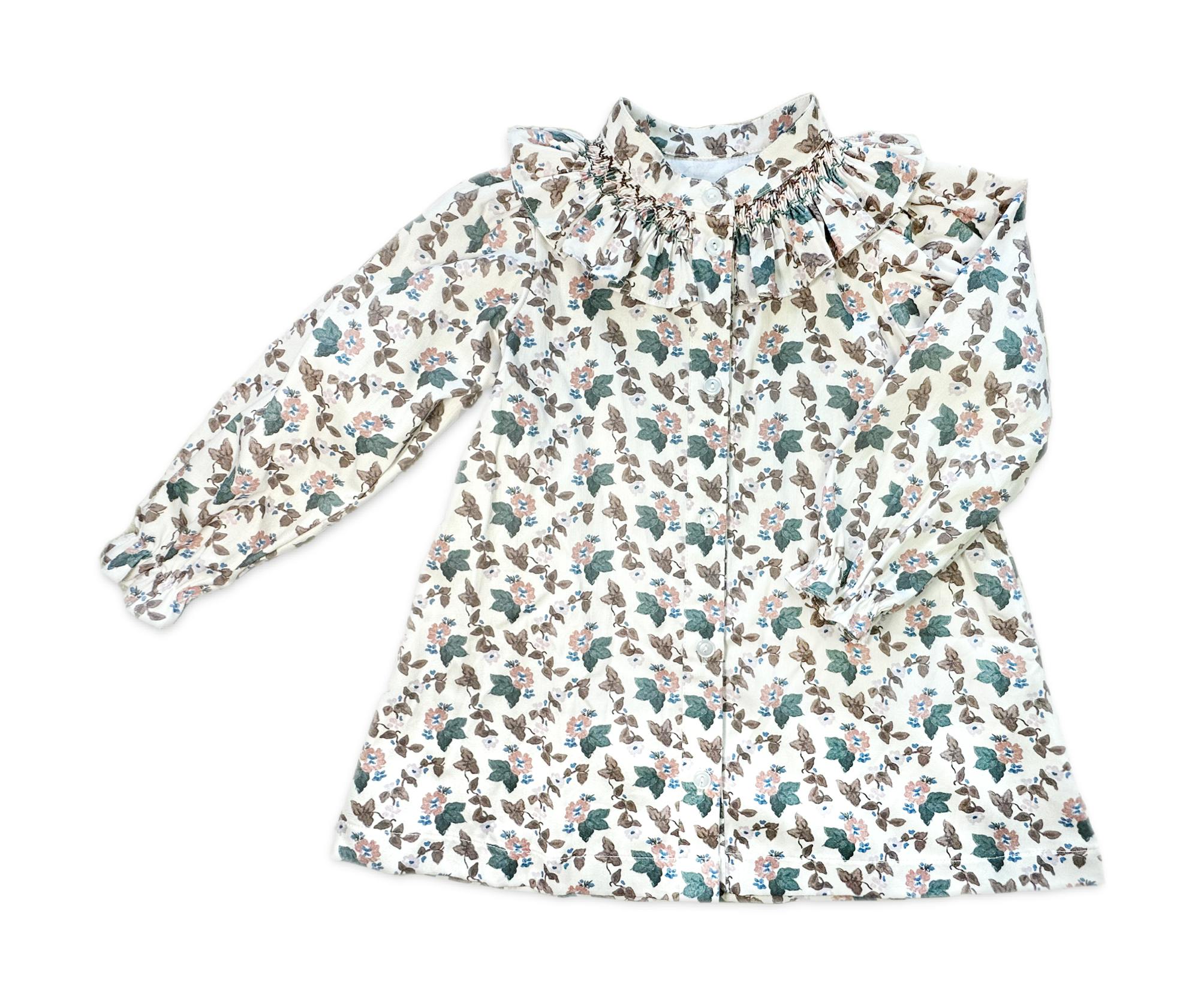 Molly Anne Dress in Woodland Floral in Cream