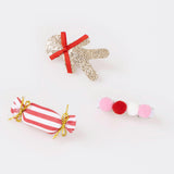 Gingerbread House Hair Clips