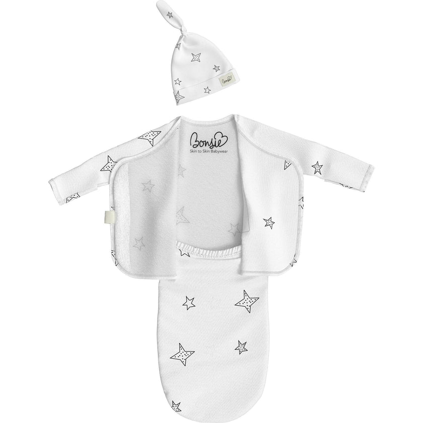 Bonsie Baby Onsie Bag and Hat