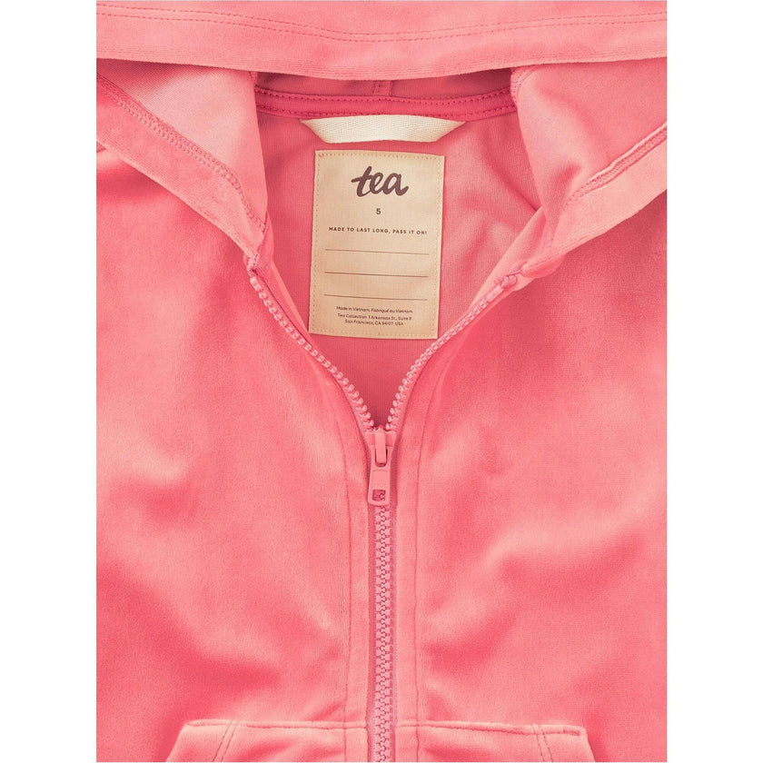 Ears Velour Hoodie, Purple