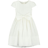 Florence Embroidered Cotton Bow Girls Occasion Dress
