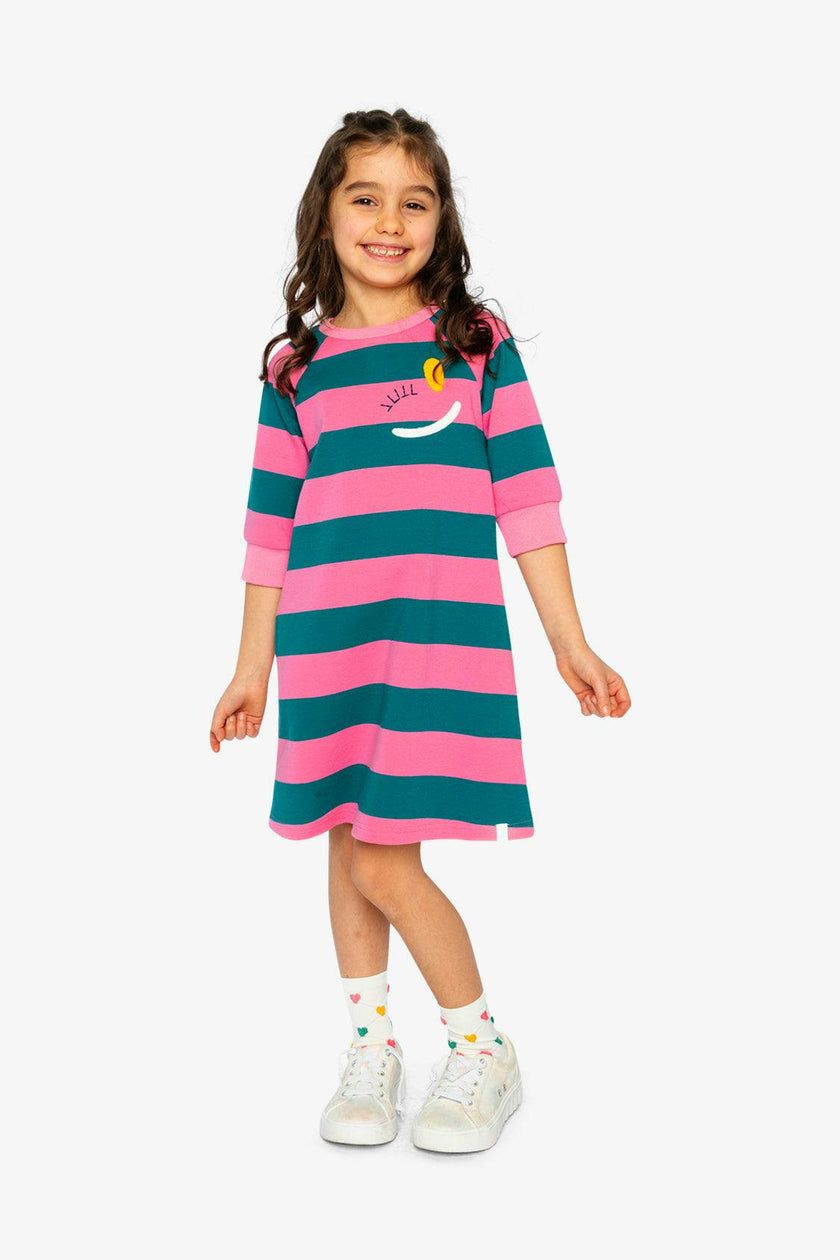 Engineer Stripe Dress Pink and Green Stripes