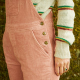 Adult Pink Chunky Cord Overalls