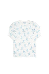 Blue Puppy Love Print Pajamas