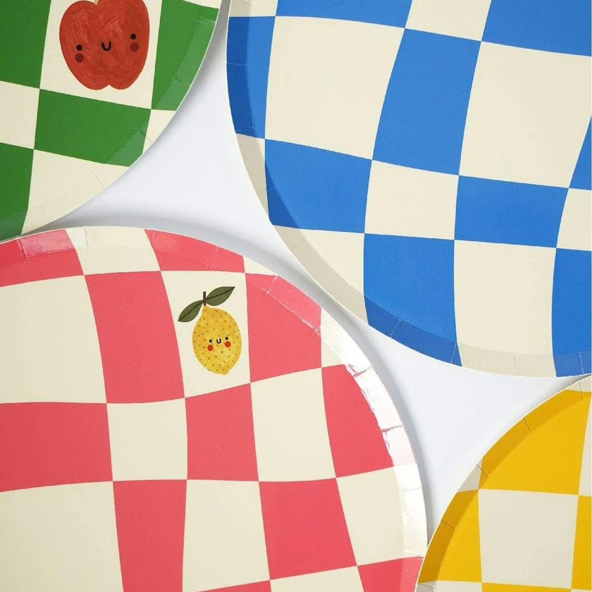 Little Chef Checkered Dinner Plates