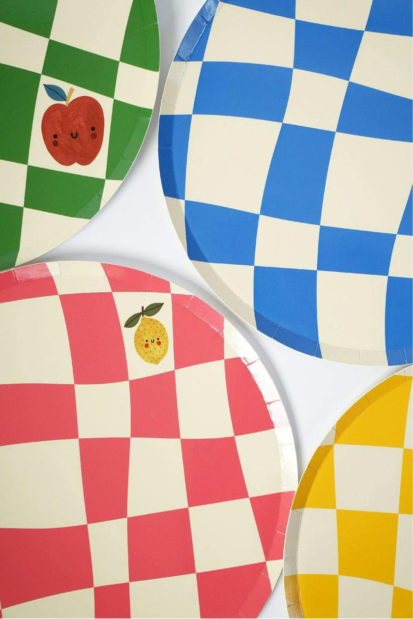 Little Chef Checkered Dinner Plates