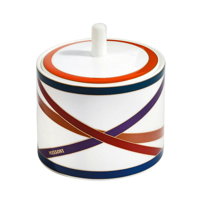 Sugar Pot NASTRI  Multicolor diam. 3.3", H 3.5"