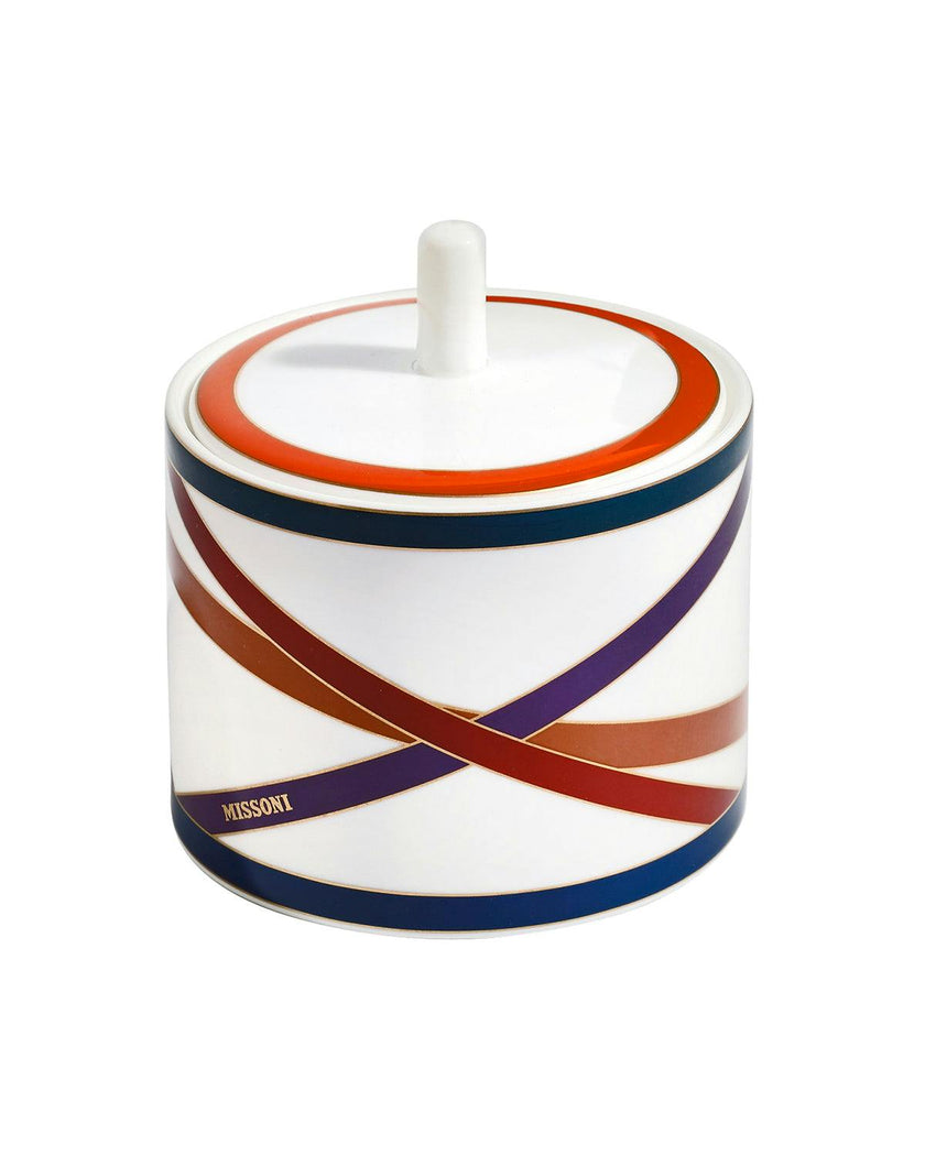 Sugar Pot NASTRI  Multicolor diam. 3.3", H 3.5"