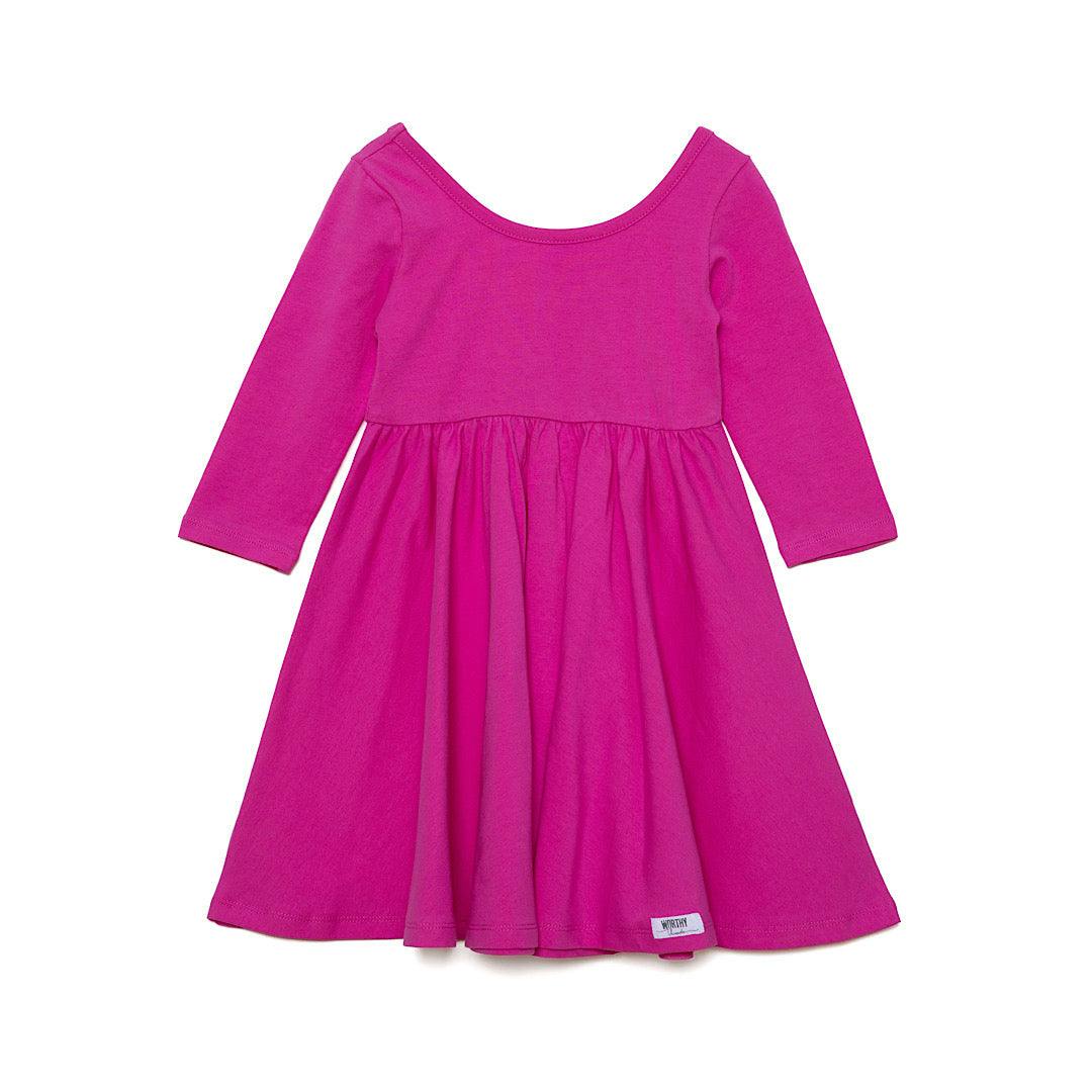 Twirly Dress in Hot Pink