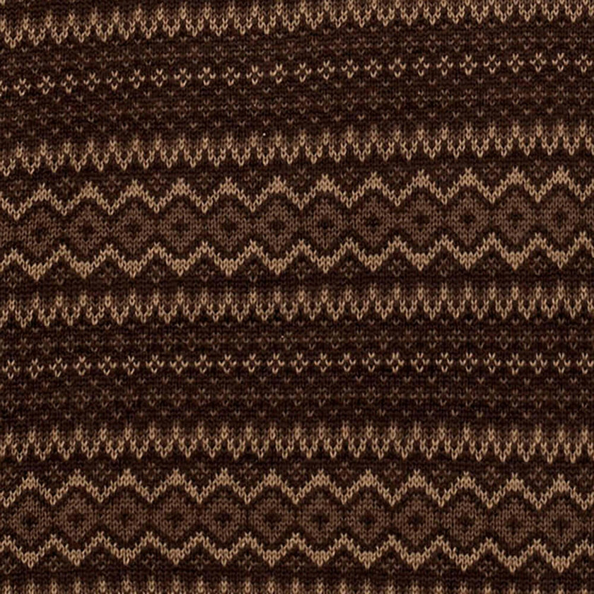 Men's Organic Half Zip Intarsia Pullover Sweater, Brown