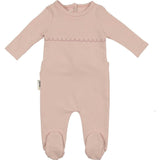Embroidered Yoke Footie and Beanie Set