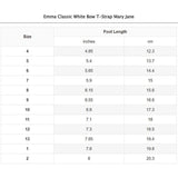 Emma Classic White Bow T-Strap Mary Jane