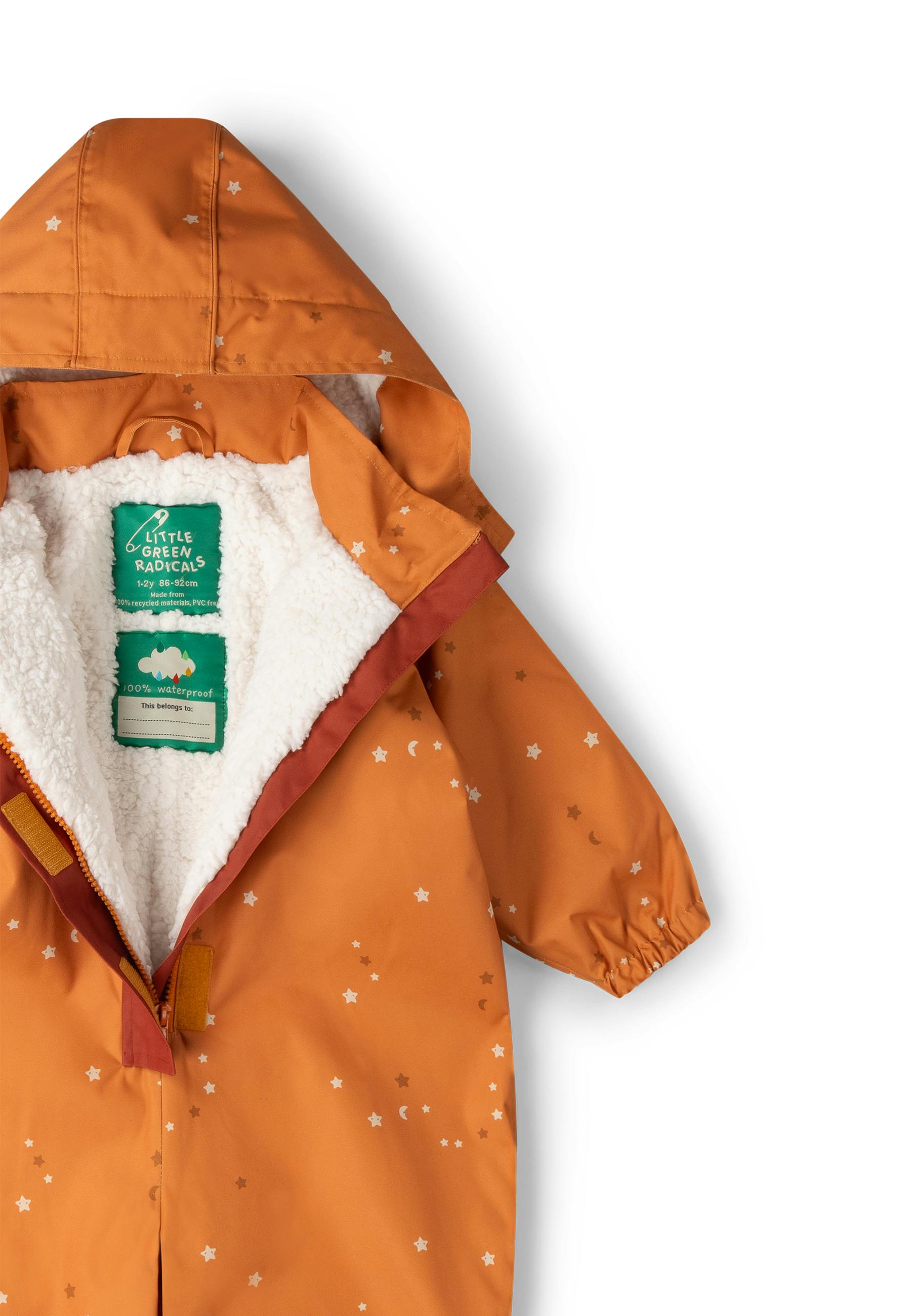 Gold Stars Recycled Waterproof Winter Suit, Gold