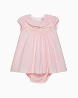 Baby My First Smocked Dress in Pale Pink Flowers