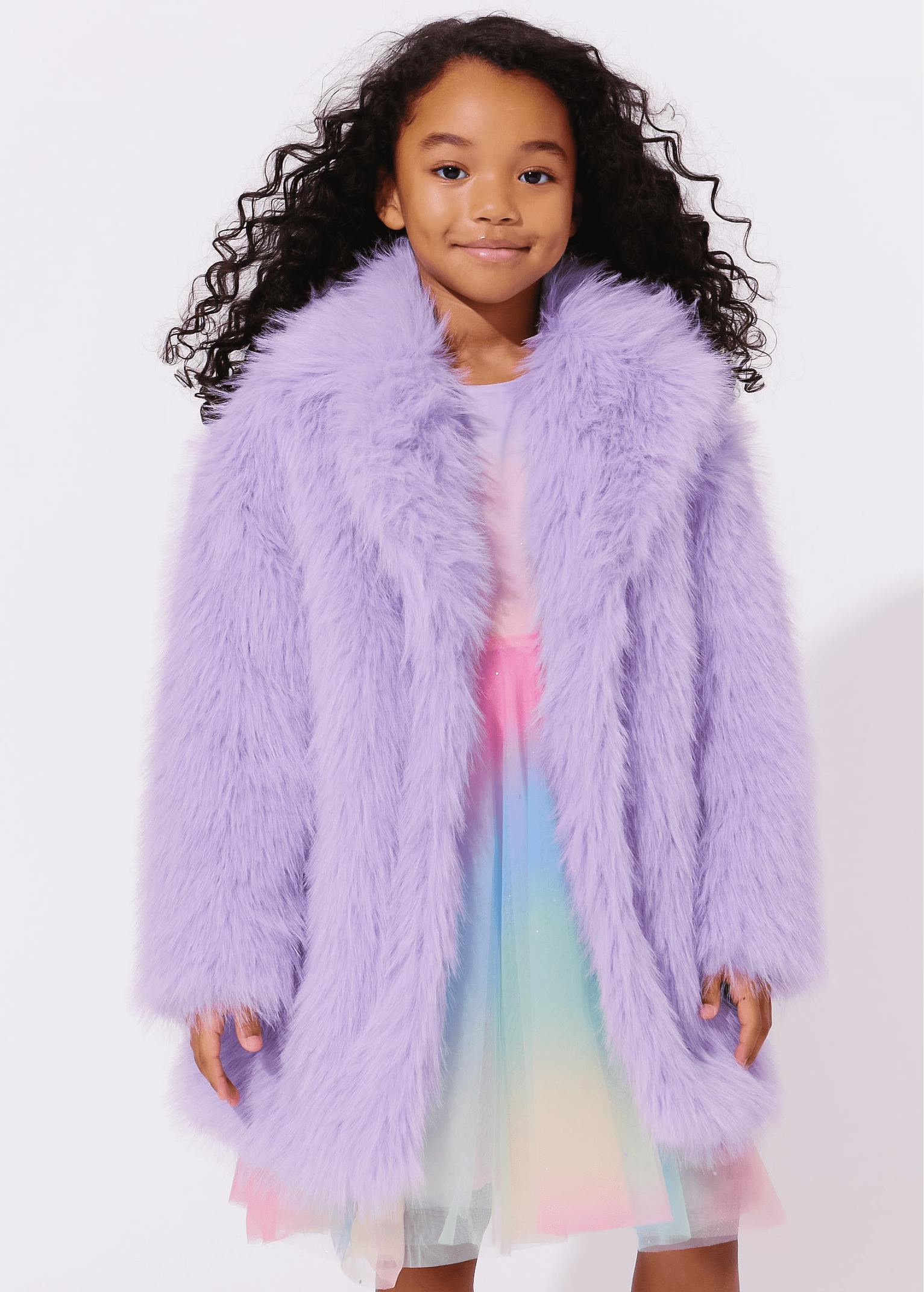 Lavender Haze Faux Fur Coat