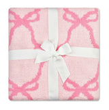 Sweet Trellis Bow Cozy Knit Blanket