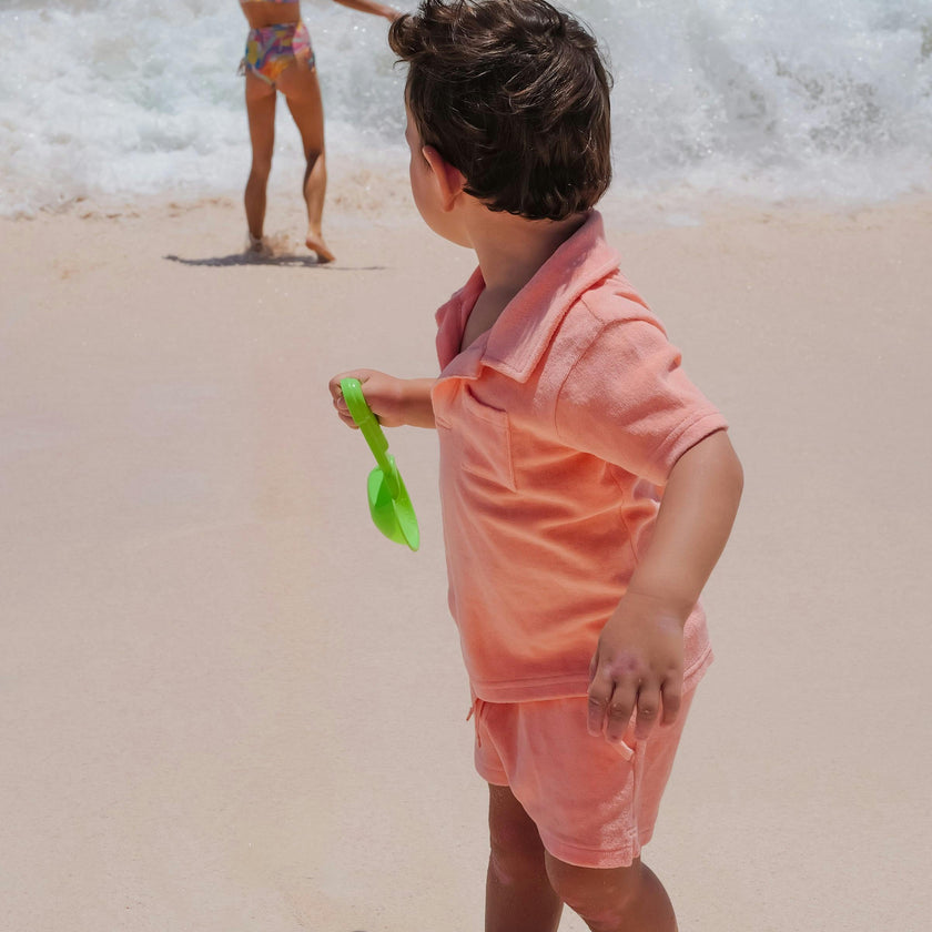 The Tropicana - Boys Coral Terry Shorts