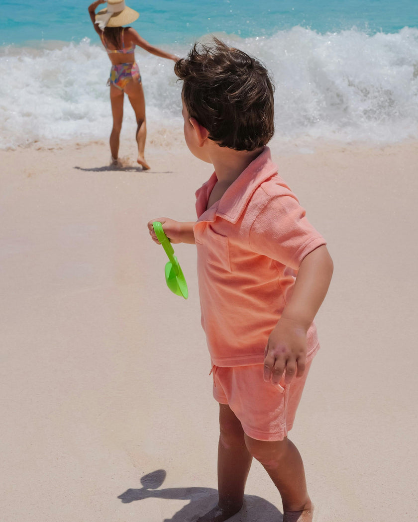 The Tropicana - Boys Coral Terry Shorts