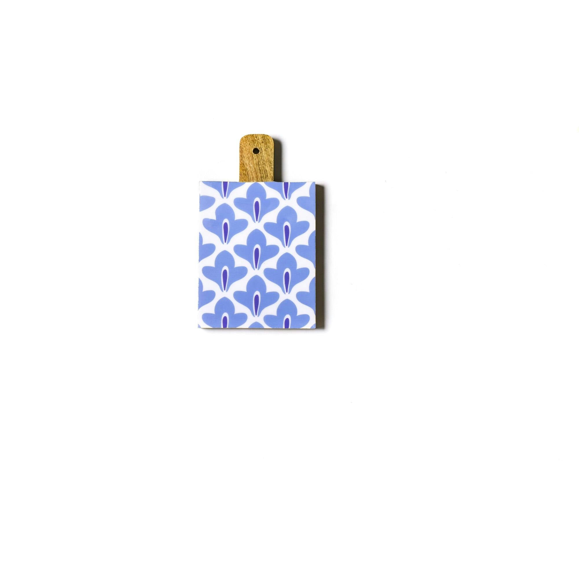 Iris Blue Sprout Wood Small Rectangle Board