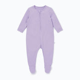 Ribbed Clever Zip Footed Baby Pajamas