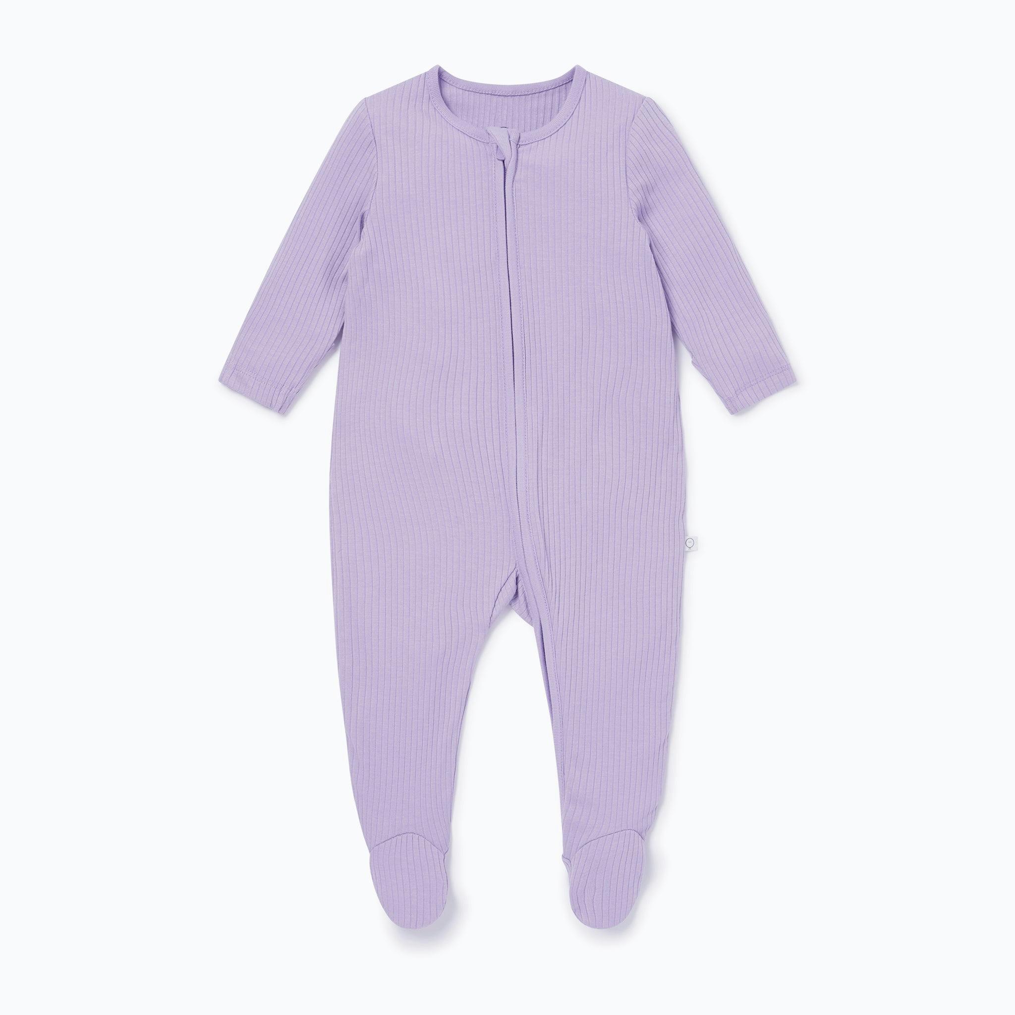 Ribbed Clever Zip Footed Baby Pajamas