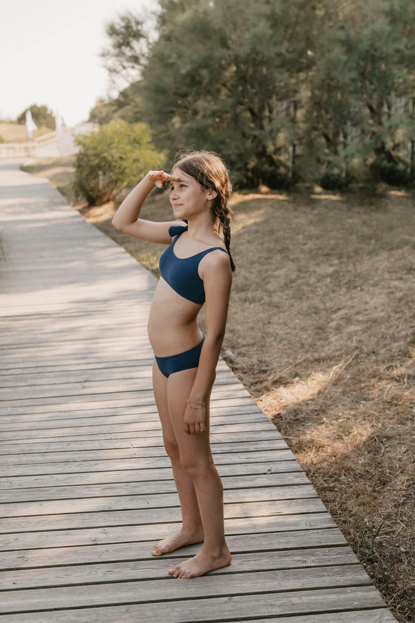 Victoria Towelling Bikini in Spaceblue