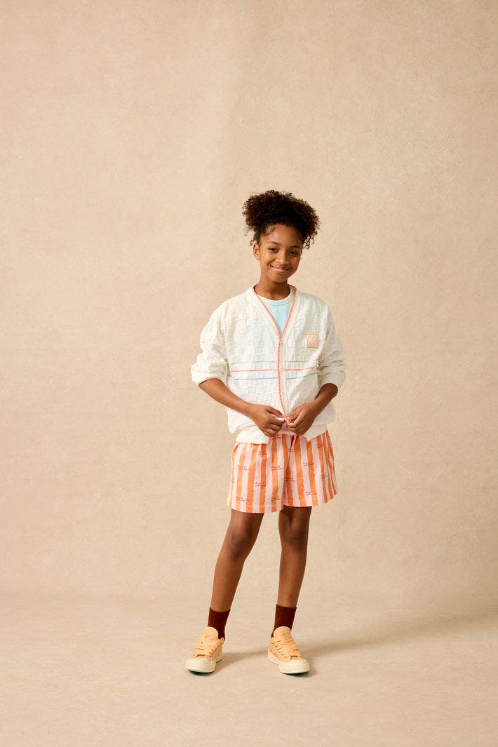 Lightweight Classroom Cardigan in Multi Stripe