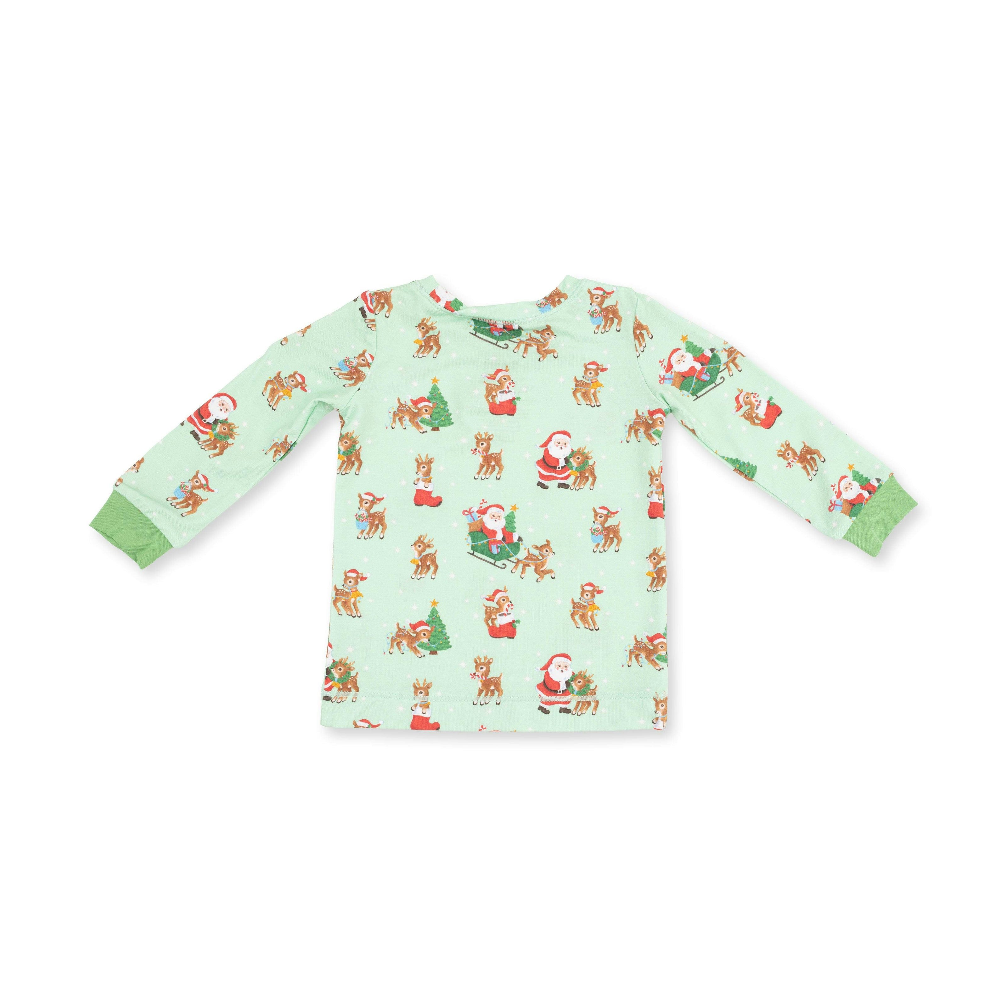 Vintage Reindeer & Santa Uni - Long Sleeve Loungewear Set