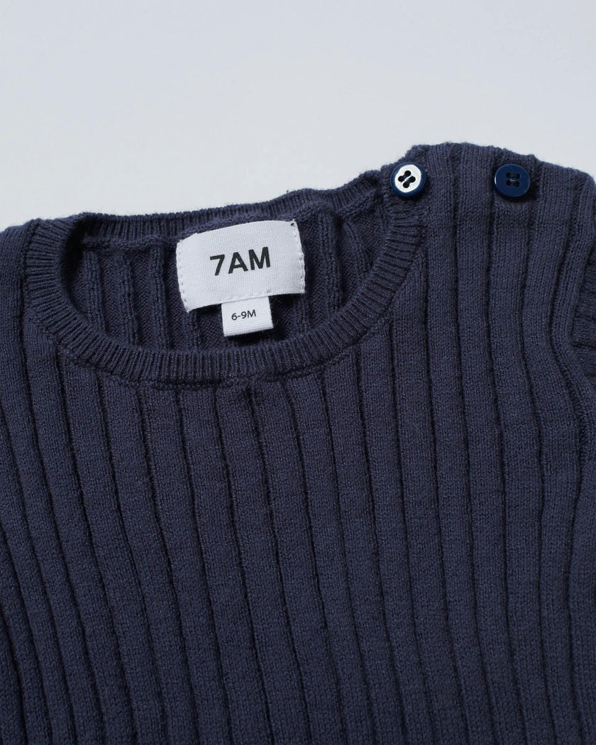 Cotton Long Sleeve Top - Ribbed