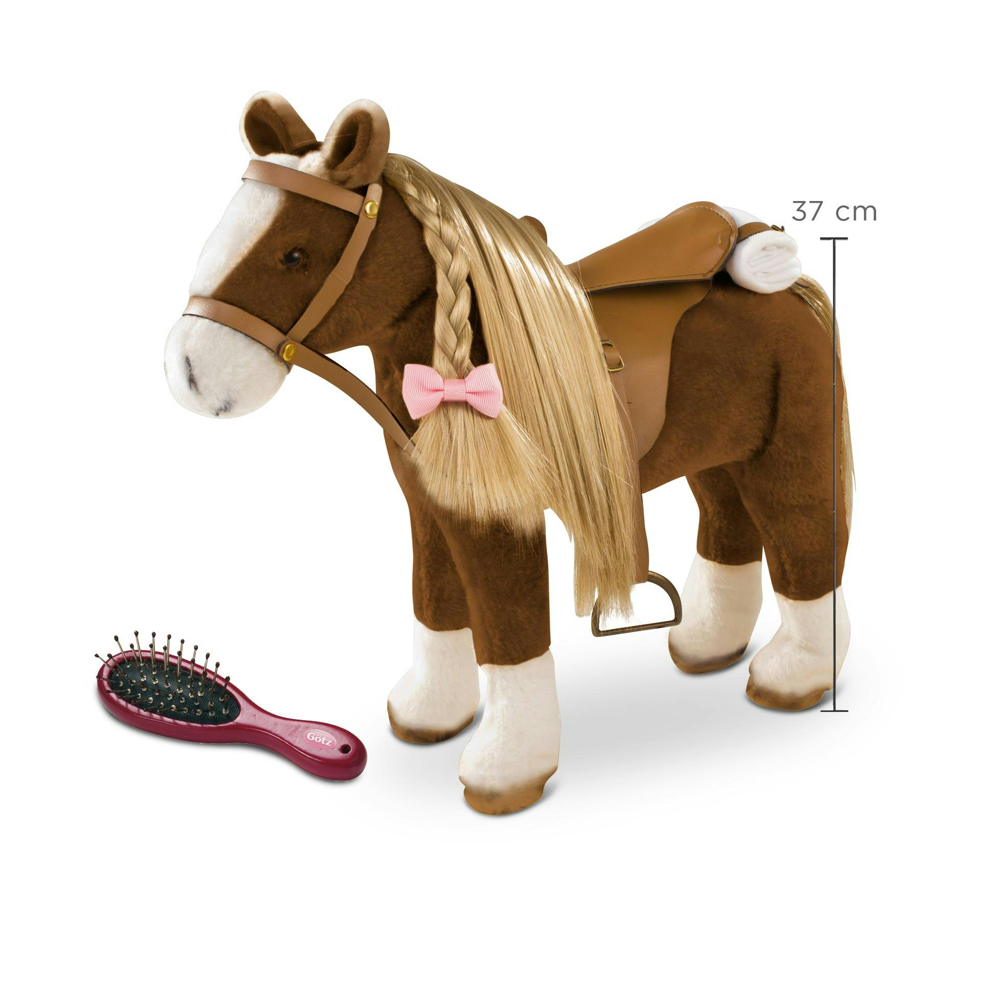 Gotz Big Plush Combing Horse with Saddle and Bridle dolls