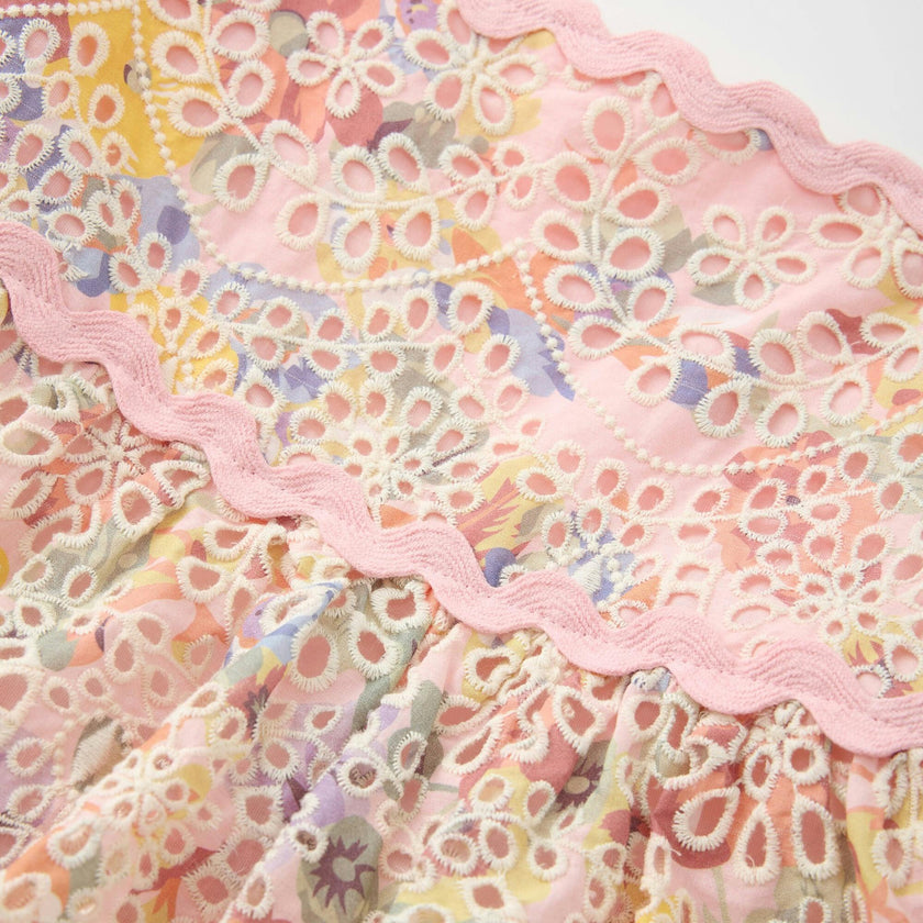 Alanna Frill Embroidered Maxi Dress