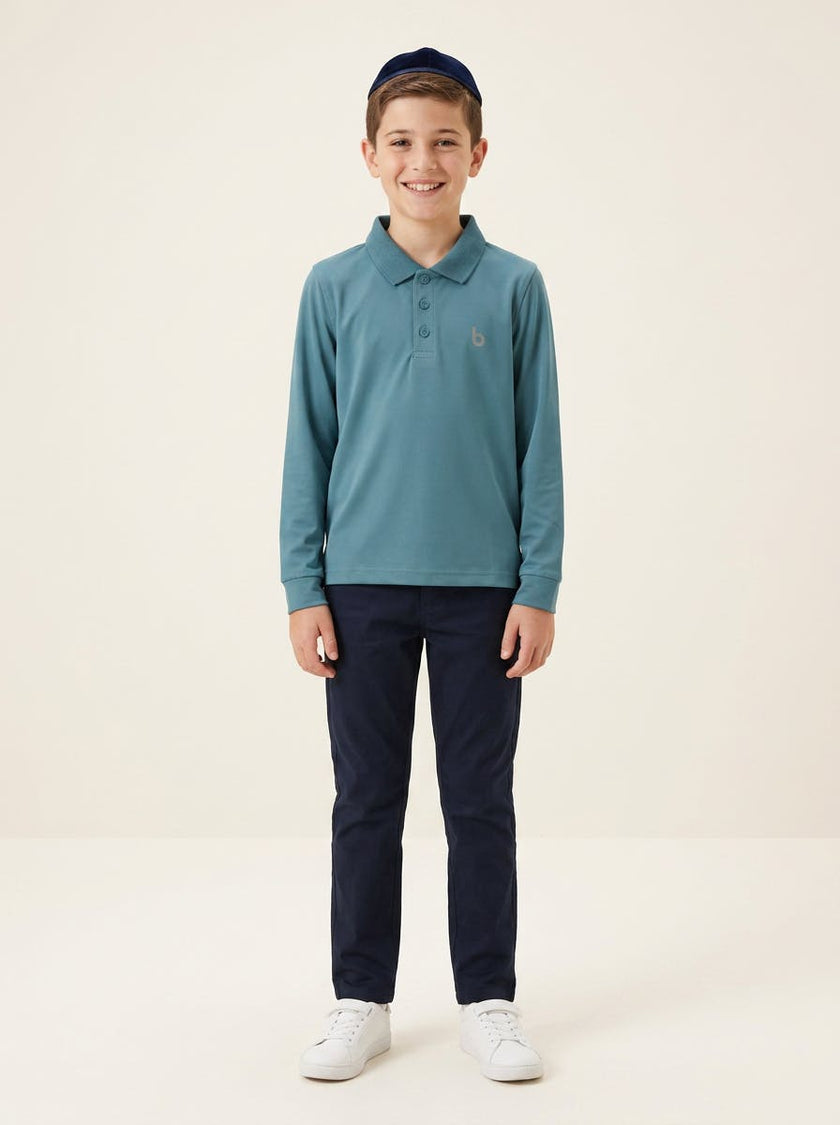 Boys Dri-Fit Performance Long Sleeve Polo
