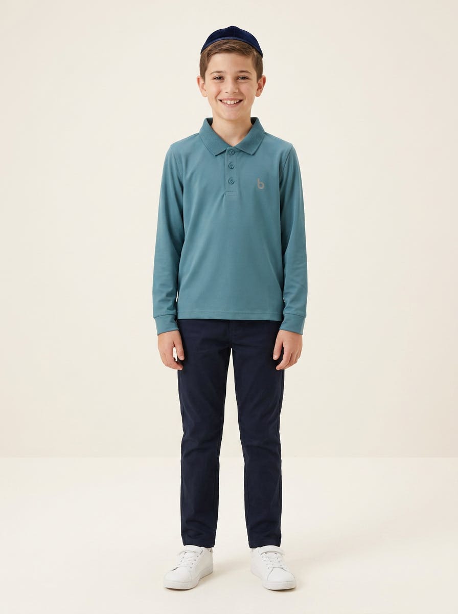 Boys Dri-Fit Performance Long Sleeve Polo