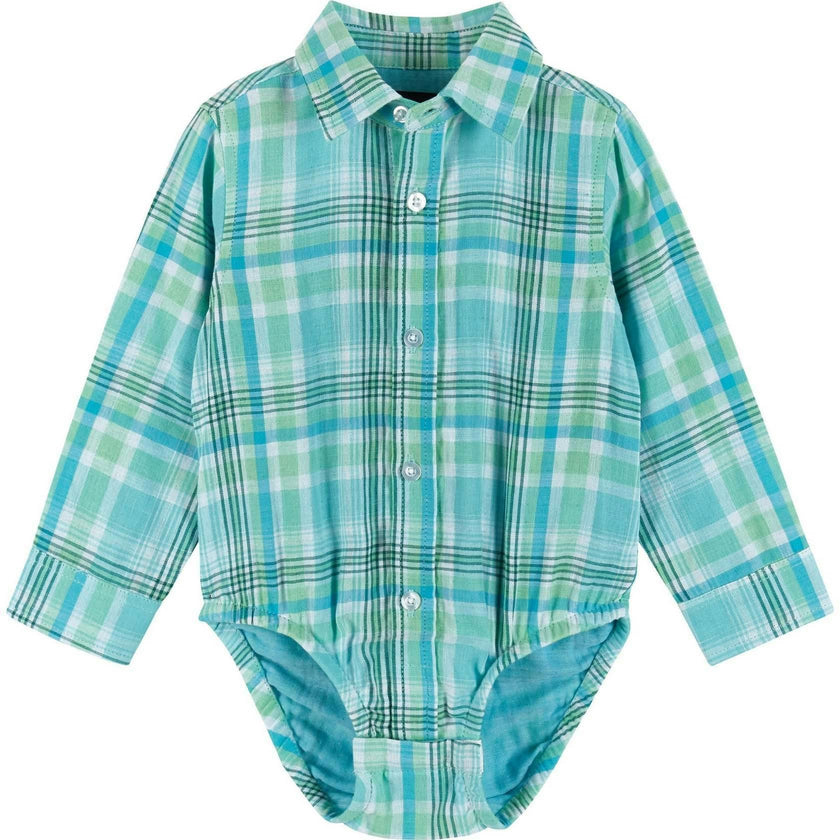 Infant Plaid Poplin and Sweater Vest Set