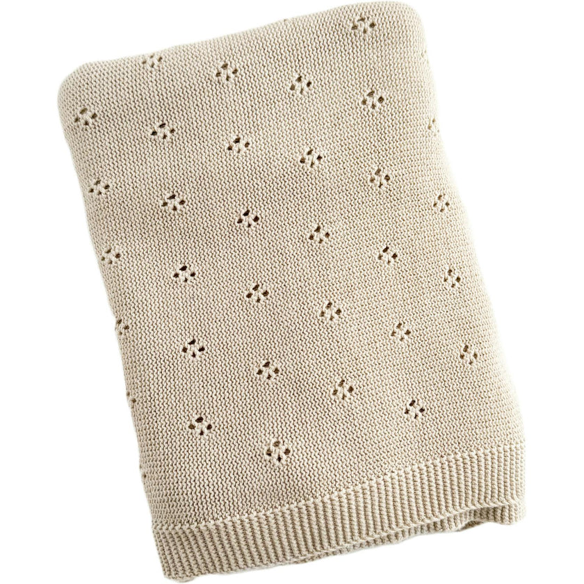 Heirloom Pique Blanket, Birch | Organic Cotton