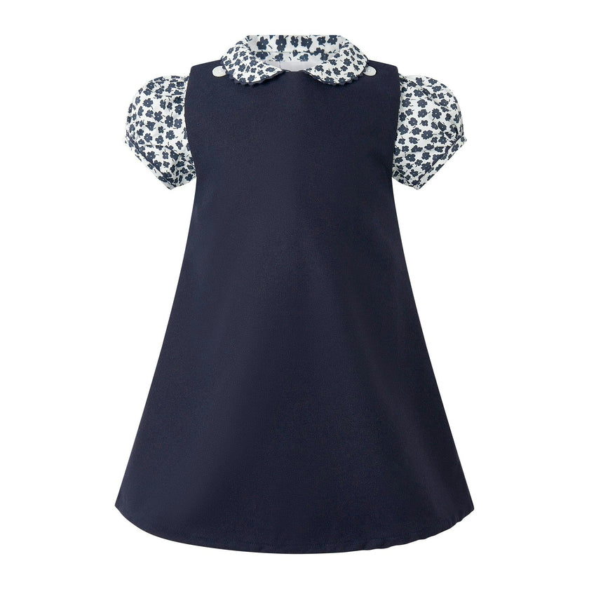 Floral Blouse Pinafore Set