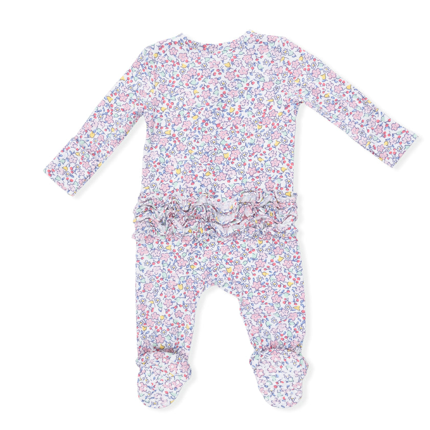 Elizabeth's Garden - 2 Way Ruffle Back Zipper Footie
