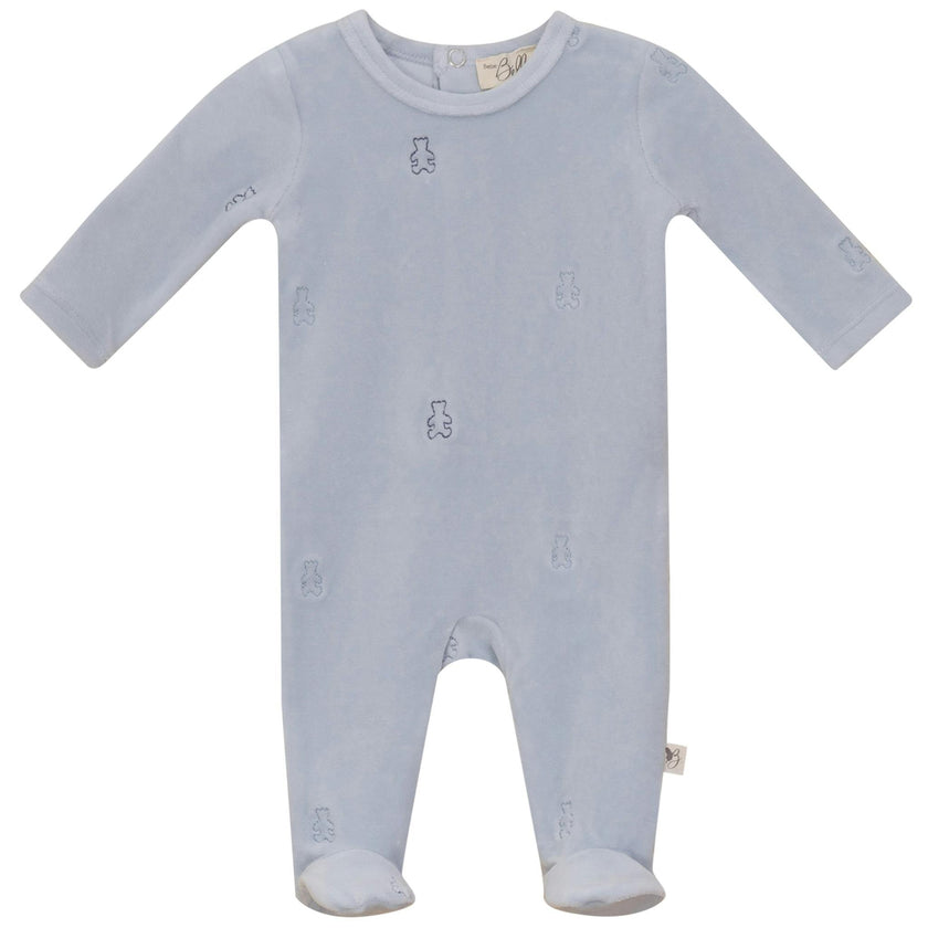 Embroidered Bear or Flower Footie