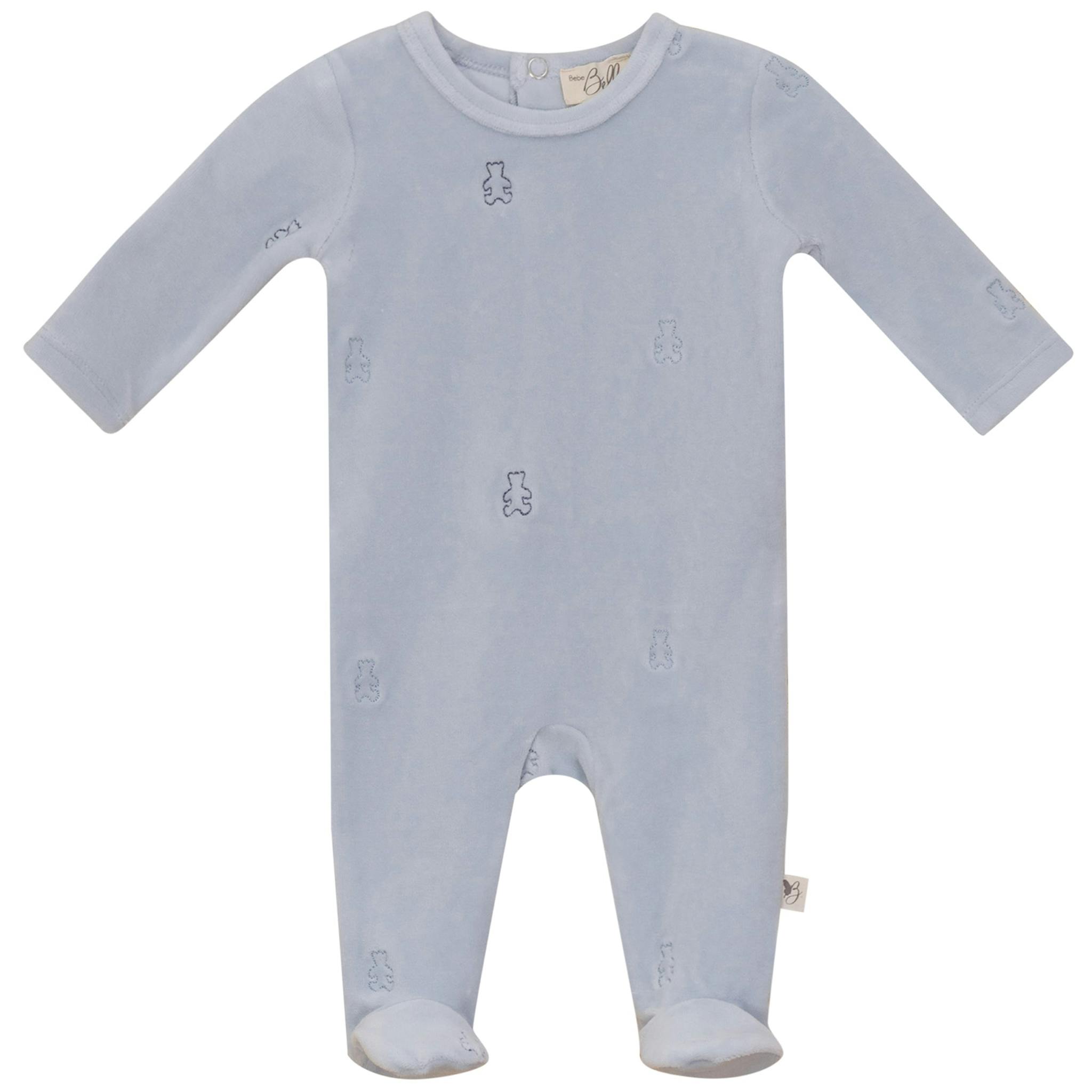 Embroidered Bear or Flower Footie