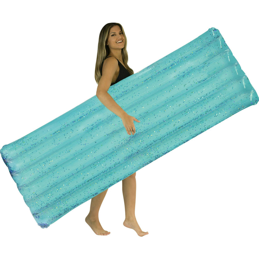 Aqua Glitter Deluxe Pool Raft XL 74" x 30"
