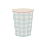 Set of 12 Gingham Cups