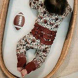 Game Day Blooms Ruffle Footie Snoozer