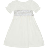 White Vega Floral Long Ceremony Girl Dress