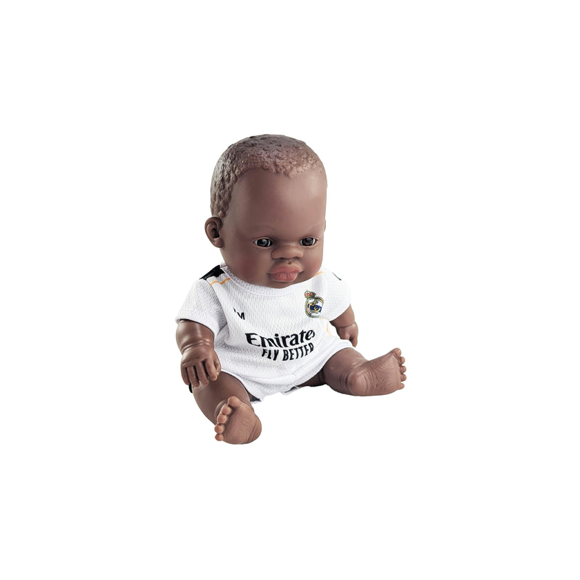 Baby Girl Doll 8 1/4 inch with Real Madrid Soccer Jersey