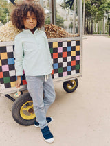 Blue Stripe Andreas Boy Cotton Trousers