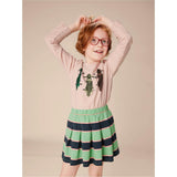 Pleated Jersey Skirt, Green
