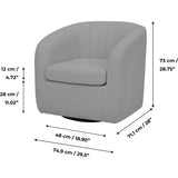 Monroe Faux Shearing Swivel Tub Chair